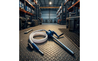 Oil Transfer Pump with Hose Rotary Manual Transfer Pump for Mechanics, Garage