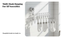 Suction Holder Drying Rack Multipurpose Foldable Clamp Hanger Wall Mounted Sock Hanger Space-Saving Laundry Accessory Waterproof