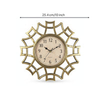Openwork Radiating Wall Clock Antique Finish Round Wall Clock Textured Home Decor Decorative