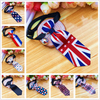 Pet Bow Tie Collar with Bell for Cats and Small Dogs, British Style Adjustable Necktie Accessory