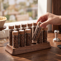 Coffee Bean Display Stand 12-Hole Coffee Bean Storage Display Rack for Baristas