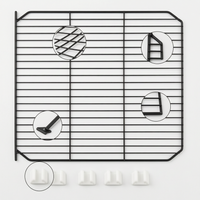 DIY Pet Cage Panels, Modular Wire Grid Fencing for Small Animals, Storage Shelves, and Plant Stands