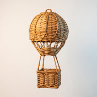 Handwoven Rattan Hot Air Balloon Decoration | Geometric Pattern, for Party and New Year Setup