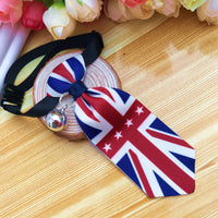 Pet Bow Tie Collar with Bell for Cats and Small Dogs, British Style Adjustable Necktie Accessory