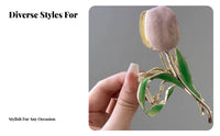 Fastener Strong Hold Hair Fastener Big Metal Hair Jaw Elegant Design Enamel Finish for Teenagers, Day-to-Day Wear, Weddings
