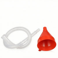 Universal Motorcycle Fuel Funnel Multi-Use Plastic Funnel with Narrow Outlet Portable Sturdy for Drivers, Motorcyclists, Mechanics, Garage, Roadside Emergency, Workshop