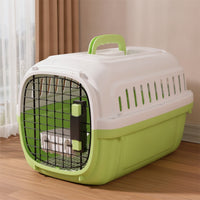 Pet Travel Carrier with Bowl Ventilated Solid-Sided Pet Carrier Easy to Carry Dog Crate for Cats, Small Dogs, Car Rides, Veterinarian Visits