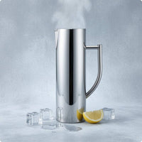 Stainless Steel Pitcher Polished Metal Jug Smooth Construction Beverage Jug