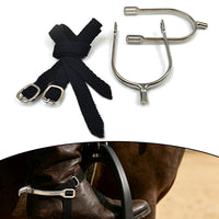 Alloy Spurs with Straps for Equestrian Riding