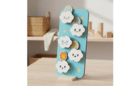 Weather Slide Toy Child-Led Learning Expression Slide Playful Reasoning Game Wooden Weather Board for Kids