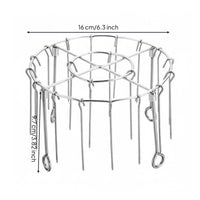 Detachable Design Round Air Fryer Skewer Rack High-Temperature Resistant Vertical Skewer Stand Long-Lasting for Party Hosts, BBQ
