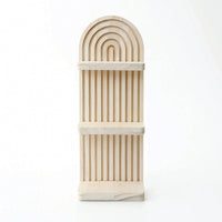 Decorative Arched Wall Shelf Geometric Slatted Wall Shelf Floating Shelving Minimalist for Bedroom
