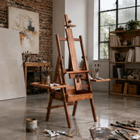 Easel with Storage Tray Foldable Easel with Compartment Adjustable Beechwood for Artists, Painting, Home Studio