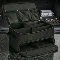 Car Trunk Storage Box with Lid Hard-Sided for Golf Outings, Travelers, Commuters