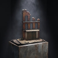 Factory Facade with Base Resin Scenery Weathered for Modelers