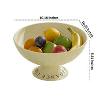 Pedestal Fruit Bowl, Large Capacity Salad Bowl with Drainage Base Synthetic Serving Bowls for Parties, Modern Decorative Fruit Bowl