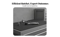 Compact Head Double-Direction Ratchet Wrench Polished Silver Hand Tool
