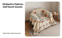 Multi-Purpose Decorative Chair Blanket Soft and Comfortable Patterned Armchair Slipcover Stylish Patterns for Bedroom, Study, Outdoor Picnic