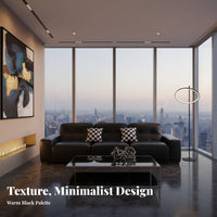 Straight-Line Block Settee Genuine Leather Multi-Seat Settee Italian Minimalist Design Sofa for Homeowners, Apartment Dwellers, Lounge Area, Bedroom