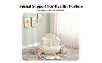Ergonomic Inflatable Baby Sofa Skin-Friendly Material Baby Learn to Sit Chair Non-Slip Bottom Infant Learn to Sit Chair Portable for Infants, Toddlers, Parents, Feeding Time, Playroom, Living Room, Travel