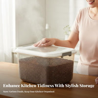 Moisture-Proof Rice Storage Container Long-Lasting Sealed Grain Bin Space Saving for Cupboard, Countertop