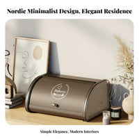 Modern Design Countertop Bread Keeper Multi-Purpose Large Capacity Bread Holder Dust-Proof for Kitchen Counter, Dorm Room, Entryway