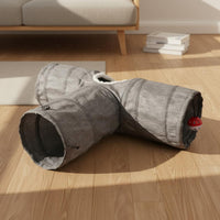 T-Shaped Cat Tunnel With Hanging Ball 3 Way Cat Tunnel Portable for Kittens