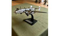 1:144 Scale Aviation Bomber Model Adult Collectible Cast Metal Plane Model with Display Stand Highly Detailed for Collectors, Shelf, Desk, Office Desk