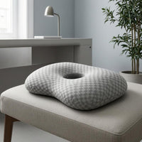 Pressure Relief Ear Hole Pillow Soft Side Sleeper Pillow Dipped Edge Contoured Cushion Rounded Corners