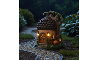 Solar Acorn House Automatic On/Off Lighted Magical Dwelling Weather Resistant Acorn Garden Figurine for Yard, Patio, Balcony