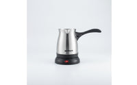 Stainless Steel Electric Coffee Pot Compact Electric Turkish Coffee Maker Portable Milk Heater Heat-Resistant for Students, Travelers, Small Kitchen, Office, Dorm Room