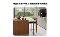 Retro Design Molded Shell Pedestal Stool Sturdy Construction Bar Chair Integrated Footrest Seating Furniture Contoured Seat for Homeowners, Cafe Owners, Adults, Restaurant, Pub, Kitchen, Dining Room