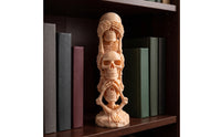 3D-Printed Stacked Skull Sculpture Spooky Skull Sculpture Compact Skeleton Ornament Decorative for Entryway