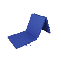 Textile Cover Foldable Exercise Mat Rectangular Tri-Fold Mat