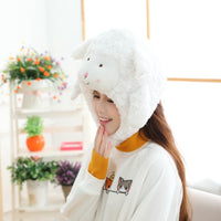 Soft Sheep Head Cover Photo Prop Lamb Ear Headband White
