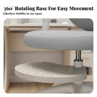 Padded Seat Cushion children's Posture Chair Breathable Mesh Back Ergonomic Kids Chair Weight-Activated Self-Locking Wheels Flip-up Armrests for Students, Teenagers, School, Home, Dormitory, Bedroom