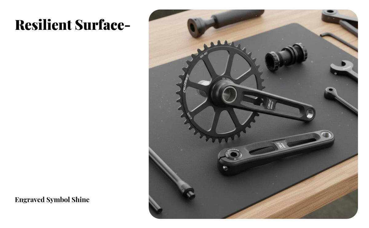 Aluminum Alloy Crankset CNC Machined Hollow Bike Crankset 170mm Crank Component S Lightweight Anodized Finish for Town Commuting