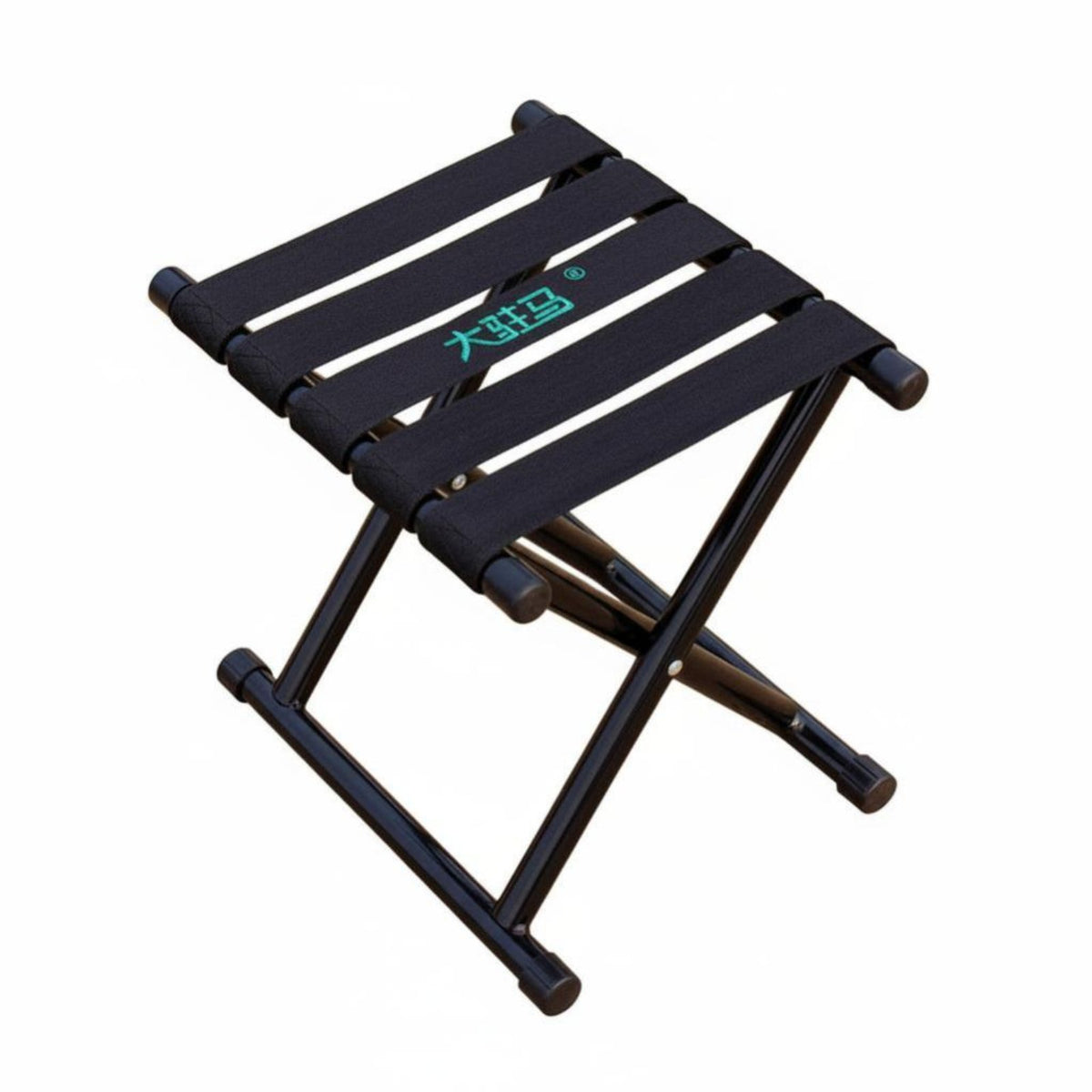 Foldable Cross-Legged Camp Stool space-saving Folding Chair Easy Storage Portable Seating sturdyDuty for Outdoor aficionados, journeyers, Fishing, Train journey, Outdoors, Picnics