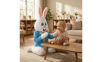 Hare Costume with Headpiece Furry Hare Costume Full-Body Bunny Suit for Children, Young Children