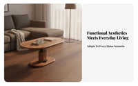 2-in-1 Design Height-Adjustable Coffee-to-Dining Table two-wayUse elevateTop Surface Space-Saving transformable Centerpiece Multifunctional for Apartment Dwellers, Homeowners, Living Room, Small Spaces, Studio Flat, Home Office