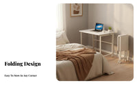 Foldable Design Overbed Laptop Table Space-Saving Rolling Overbed Laptop Cart Multifunctional Portable Furniture Mobile with casters for Students, Remote Workers, Apartment Dwellers, Bedroom, Home Office, Dorm Room