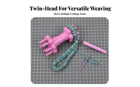 3 Pieces Bracelet Weaving Tool Easy to Use Double Headed Yarn Crafting Tool Spool Loom 2 Sizes Knitting Tool Includes