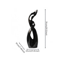 Abstract Human Figure Sculpture Tall Polished Abstract Figure Narrow Desk Ornament for Living Room