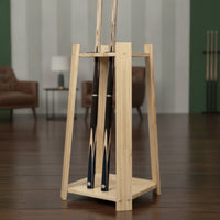Billiard Cue Rack Wooden Pool Cue Holder Upright Organizer for Game Room