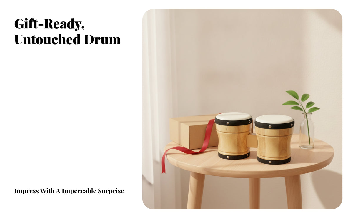 Bongo Drum Set Wooden Bongo Drums Black Trim Wooden Bongos