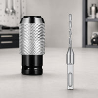 Knurled Grip Electric Wrench Drill Adapter Silver and Black Hammer Drill Adapter Compact Rotary Hammer Converter Cylindrical