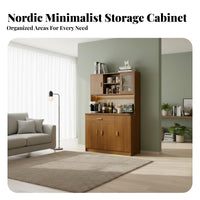 Dining Room Buffet Cabinet Multi-Functional Storage Wood Accent Cabinet Multifunctional Modern Kitchen Sideboard for Homeowners, Home, Hallway, Office