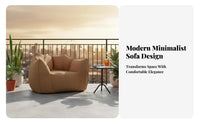 Soft Two-Seater Pouf Removable Cover Lazy Sofa Soft Texture Oversized for Adults, Players, Bedroom, Book Nook