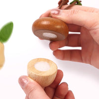 Wooden Cutting Fruit Culinary Play Pieces Set Realistic Wooden Cutting Produce Culinary Play Pieces Set Educational Kitchen Accessories for Preschool