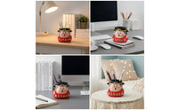 Figurine Pen Holder Compact Desk Pencil Cup Cute for Office, Students